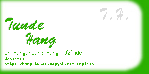 tunde hang business card